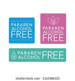 Paraben And Alcohol Free Icon Set