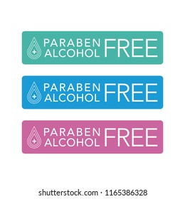 Paraben and alcohol free icon set