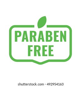 Paraben free badge, logo, icon. Flat vector illustration on white background. Can be used business company.