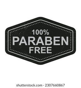 Paraben Free Badge, Stamp, A Group of Synthetic Chemicals, Emblem, Logo, Label For Health and Medical, Skincare, Cosmetic Product, Packaging Design Elements Vector Illustration