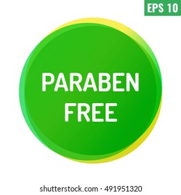 Paraben free, badge, sticker, icon, logo design vector illustration on white background. Can be used for cafe, restaurant fast food.