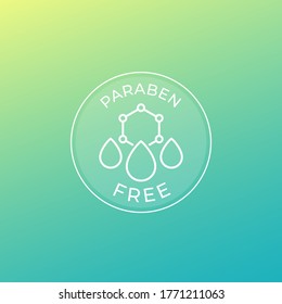 Paraben free badge or vector label