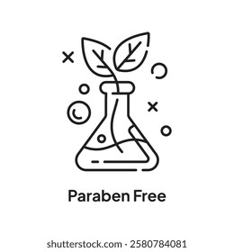 Paraben Free Beauty Product Ingredient Vector Icon