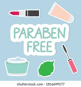 paraben free concept composition- vector illustration