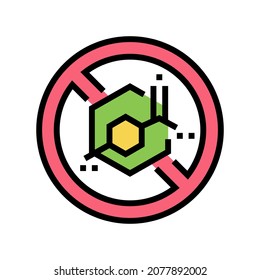 paraben free cosmetic color icon vector. paraben free cosmetic sign. isolated symbol illustration