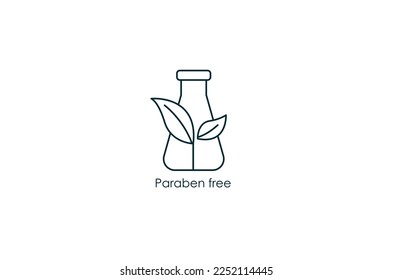 Paraben free cosmetic icon vector illustration 