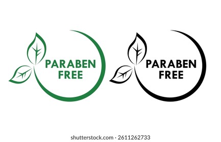 Paraben free design logo template illustration