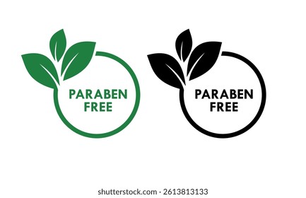 Paraben free design logo template illustration
