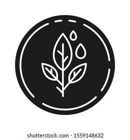 Paraben free glyph icon. Non-chemical pharmaceutics. Hypoallergenic cosmetics. Product free ingredient. Medicine for sensitive skin. Silhouette symbol. Negative space. Vector isolated illustration