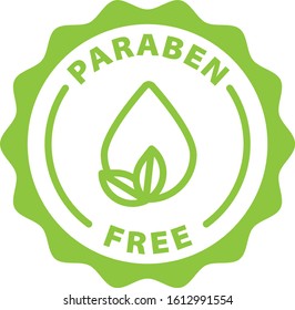 paraben free green outline icon