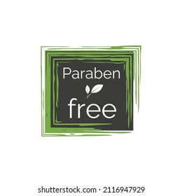 Paraben free icon. Badge product with no paraben, isolated on white background vector illustration