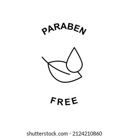 paraben free icon in black line style icon, style isolated on white background
