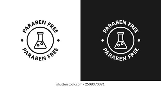 Paraben free icon. Paraben free circle badge, emblem, sticker, label. No parabens product stamp. organic and natural. Vector