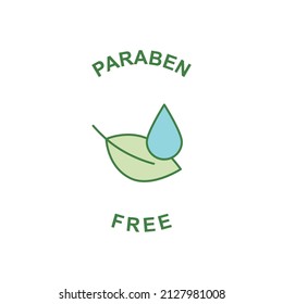 paraben free icon in color icon, isolated on white background 