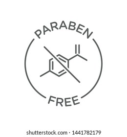 Paraben Free Icon Cosmetic Vector Label Stock Vector (Royalty Free ...