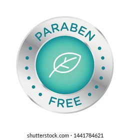 Paraben free icon cosmetic vector label. Vector logo skincare health safe product with no paraben.