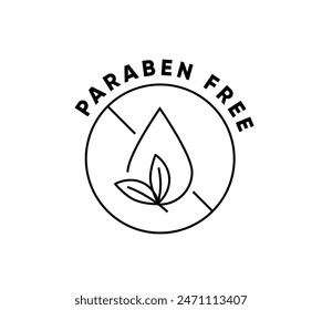 Paraben Free Icon for Cosmetics Labels - Stock Icon as EPS 10 File