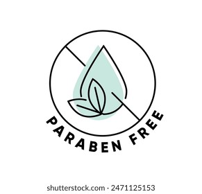 Paraben Free Icon for Cosmetics Labels - Stock Icon as EPS 10 File