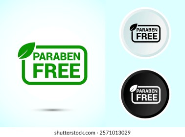 Paraben free icon design illustration,  Suitable for natural product label