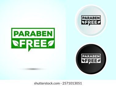 Paraben free icon design illustration,  Suitable for natural product label