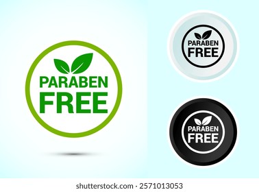 Paraben free icon design illustration,  Suitable for natural product label