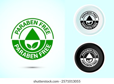 Paraben free icon design illustration,  Suitable for natural product label