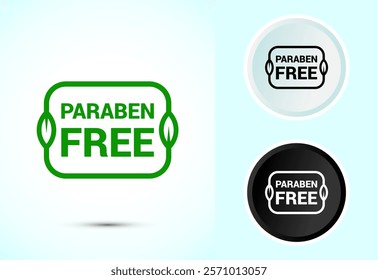 Paraben free icon design illustration,  Suitable for natural product label