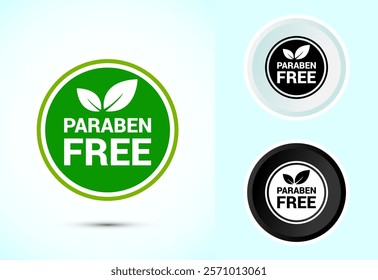 Paraben free icon design illustration,  Suitable for natural product label