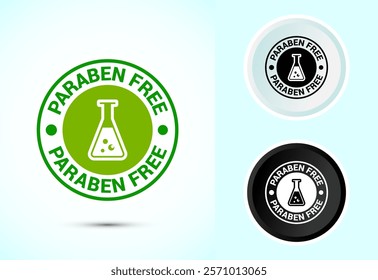 Paraben free icon design illustration,  Suitable for natural product label