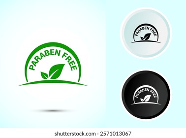 Paraben free icon design illustration,  Suitable for natural product label