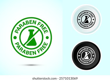 Paraben free icon design illustration,  Suitable for natural product label