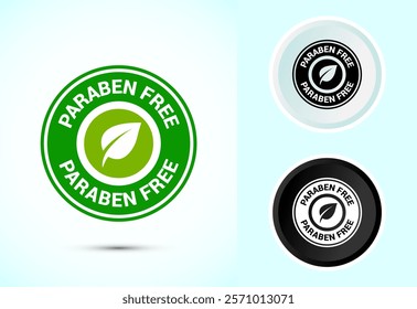 Paraben free icon design illustration,  Suitable for natural product label