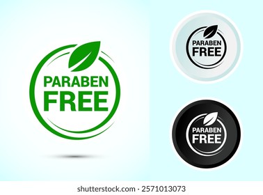 Paraben free icon design illustration,  Suitable for natural product label