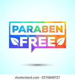 Paraben free icon design illustration, suitable for product label