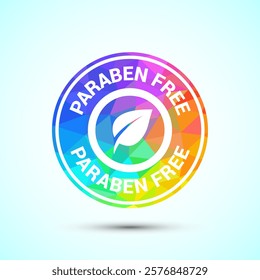 Paraben free icon design illustration, suitable for product label