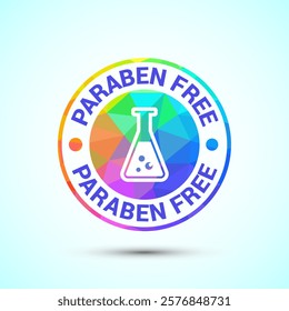 Paraben free icon design illustration, suitable for product label