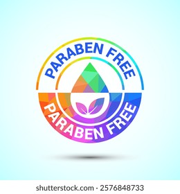 Paraben free icon design illustration, suitable for product label