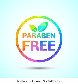 Paraben free icon design illustration, suitable for product label