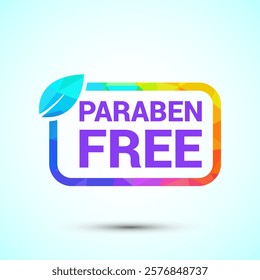 Paraben free icon design illustration, suitable for product label