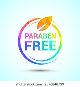 Paraben free icon design illustration, suitable for product label