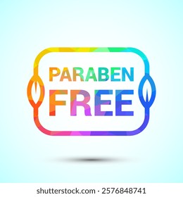 Paraben free icon design illustration, suitable for product label