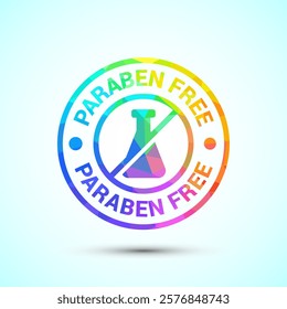 Paraben free icon design illustration, suitable for product label