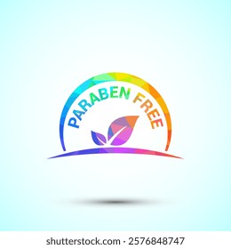 Paraben free icon design illustration, suitable for product label