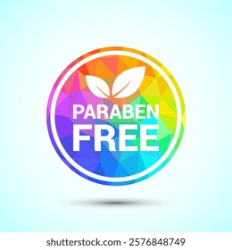 Paraben free icon design illustration, suitable for product label