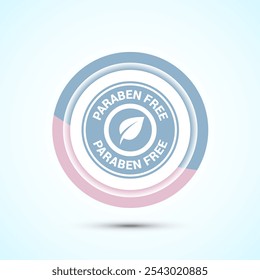 Paraben free icon design, suitable for product label. Pastel Color Button Design