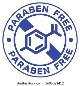 Paraben free icon illustration. Ideal for catalogs, cosmetics and institutional newsletters