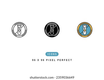 Paraben Free Icon. Natural Bio Safe Quality Symbol Stock Illustration. Vector Line Icons For UI Web Design And Presentation