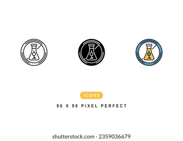 Paraben Free Icon. Natural Bio Safe Quality Symbol Stock Illustration. Vector Line Icons For UI Web Design And Presentation