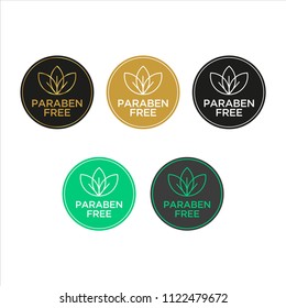 Paraben free icon set