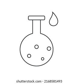 Paraben free icon symbol. Editable stroke. Vector stock illustration isolated on white background for packaging design in beauty industry. EPS10